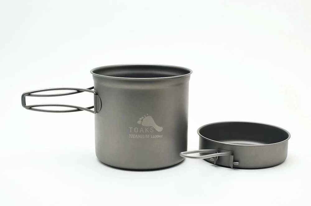 Toaks Titanium 1100ml Pot With Pan 1 Toaks Titanium 1100ml Pot With Pan