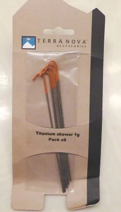 Terra Nova Titanium 1g Skewer Pegs -Professional Outdoor Equipment Store P1000703