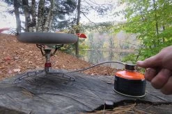 MSR LowDown Remote Stove Adapter 25 MSR LowDown Remote Stove Adapter -Professional Outdoor Equipment Store REZ camping october 18 msr 2 3