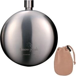 Snow Peak Titanium Curved Flask -Professional Outdoor Equipment Store TITAN