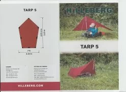 Hilleberg Tarp 5 -Professional Outdoor Equipment Store Tarp 5 Cover Card