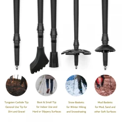 Cascade Mountain Tech Carbon Fiber Quick Lock Trekking Poles Cork Grip 16 Cascade Mountain Tech Carbon Fiber Quick Lock Trekking Poles Cork Grip -Professional Outdoor Equipment Store carbonfiberquicklock4