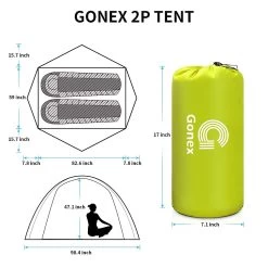 Gonex Waterproof Camping Tent 2 Person For Winter -Professional Outdoor Equipment Store gonex7
