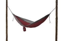 Grand Trunk Single Parachute Nylon Hammock -Professional Outdoor Equipment Store opplanet grand trunk single parachute nylon hammock crimson charcoal main