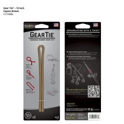 Nite Ize Gear Tie -Professional Outdoor Equipment Store opplanet nite ize gt12 2pk 29 gear tie 12in 2 pack coyote brown