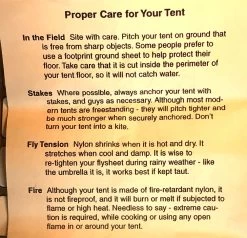 Walrus Cascade Condo -Professional Outdoor Equipment Store walrus cascade condo instructions PROPER CARE pg9A